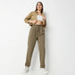 Regular Fit Solid Mid Rise Trousers