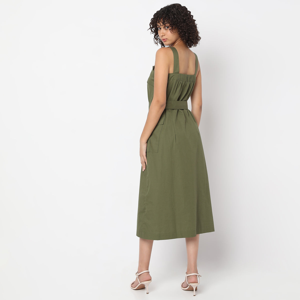 Regular Fit Solid Dress