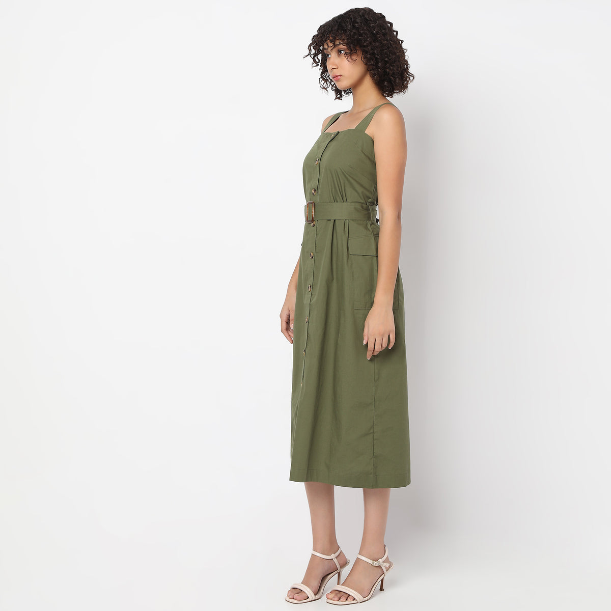 Regular Fit Solid Dress