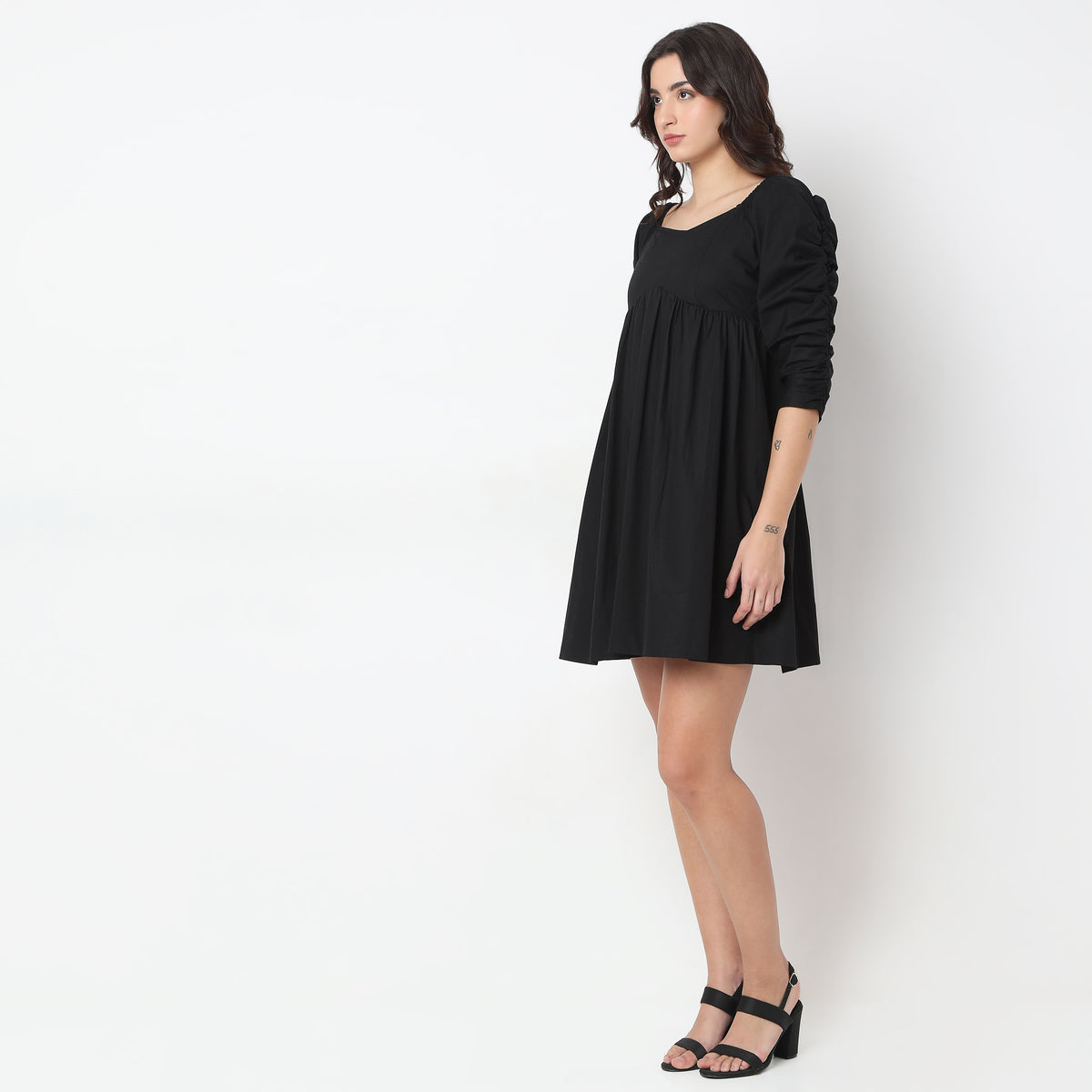 Regular Fit Solid Dress