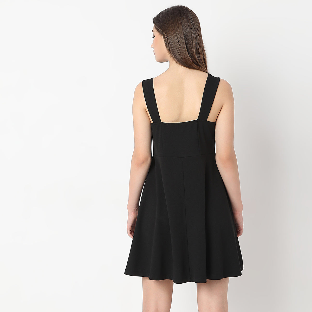 Above Knee Sleeveless Flare Party Dress