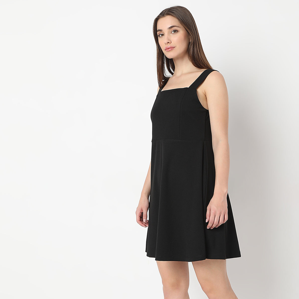 Above Knee Sleeveless Flare Party Dress