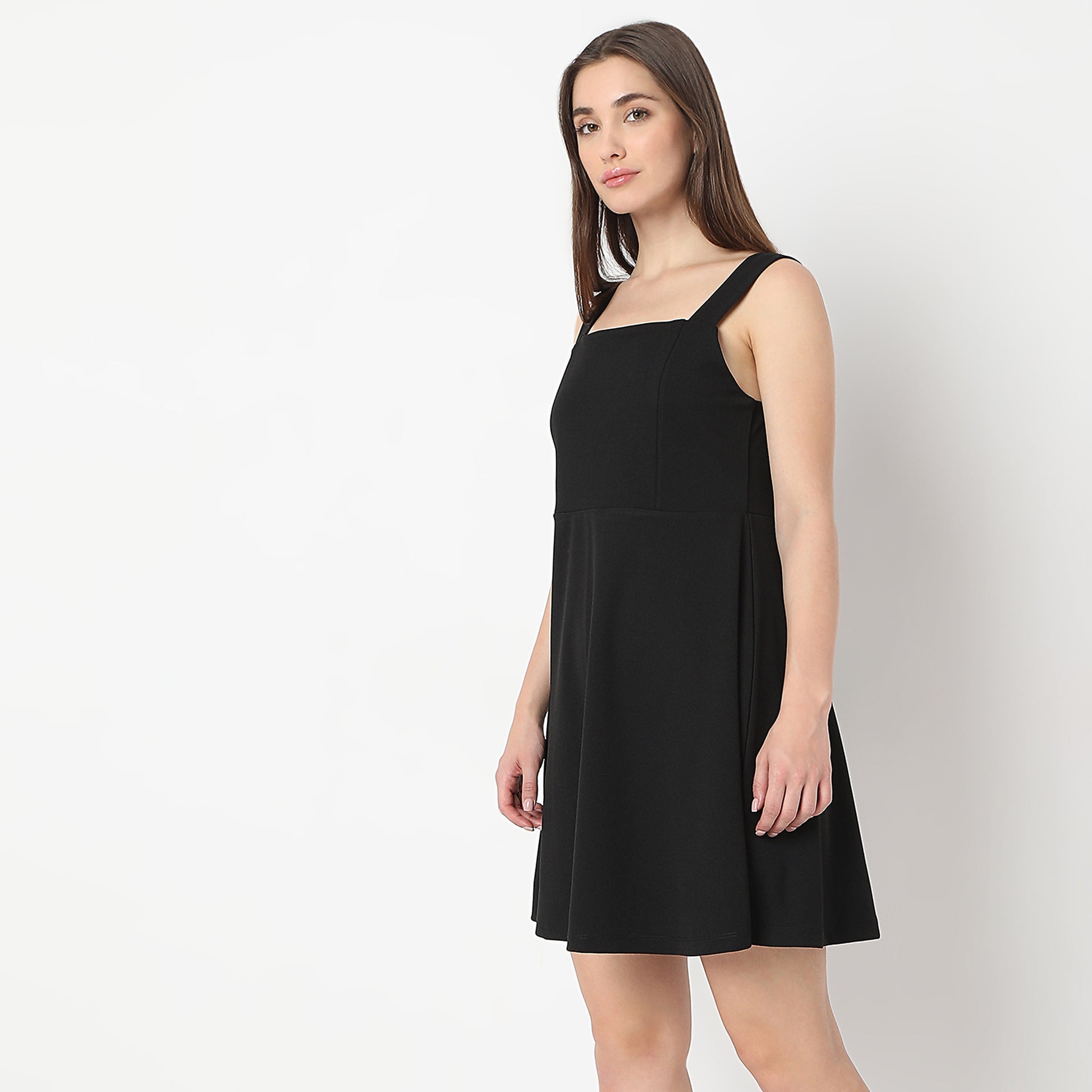 Above Knee Sleeveless Flare Party Dress