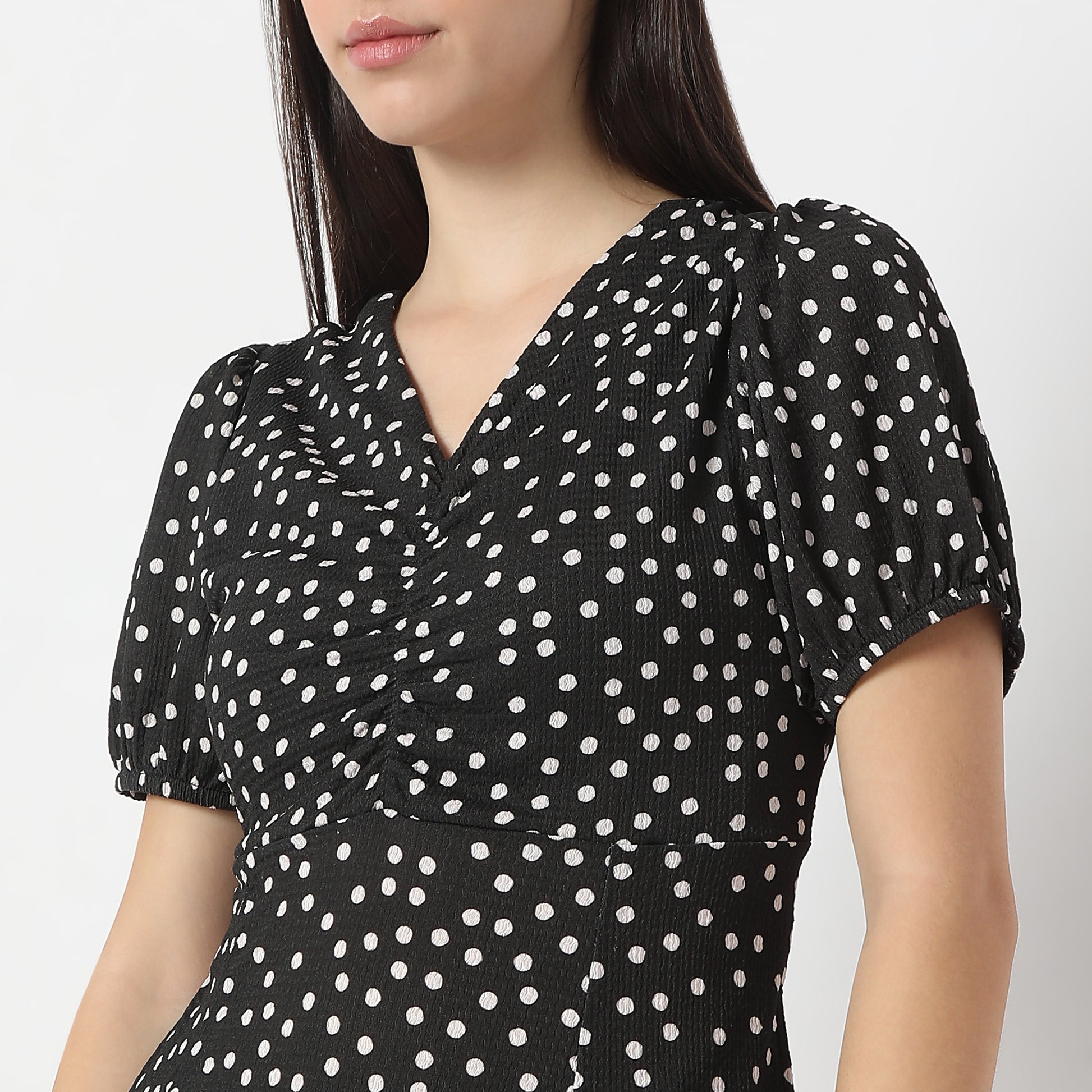 Flare Fit Printed Dress