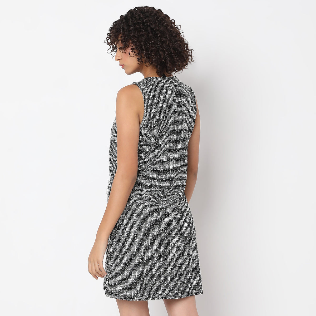 Regular Fit Solid Dress