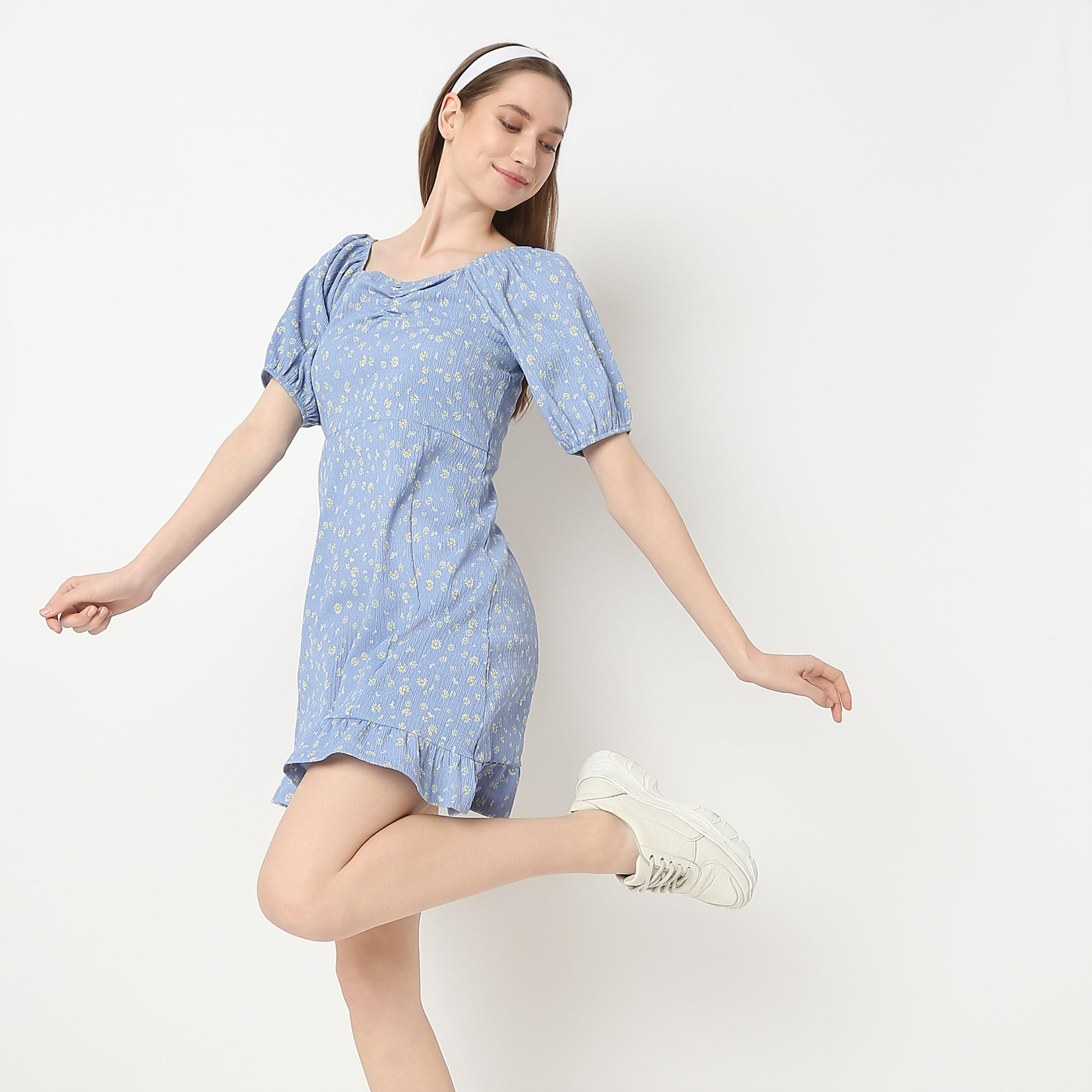 Flare Fit Printed Dress