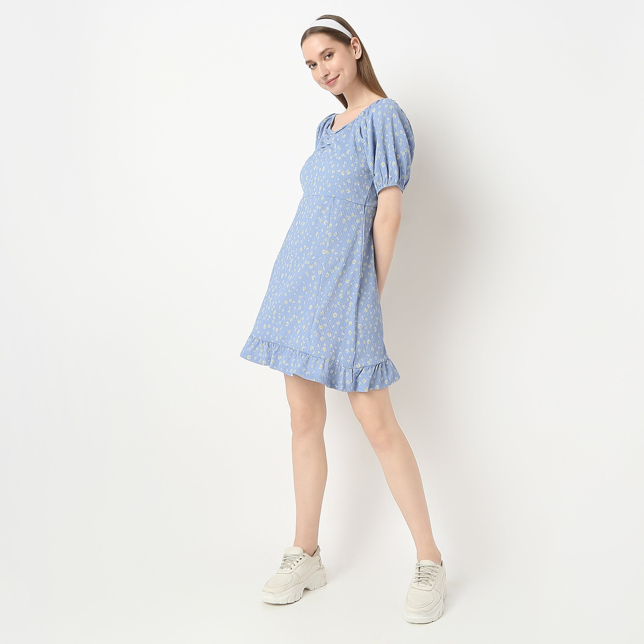 Flare Fit Printed Dress