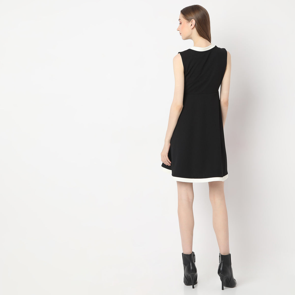 Above Knee Flared Button Betty Dress