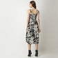 Flare Fit Printed Square Neck Dress