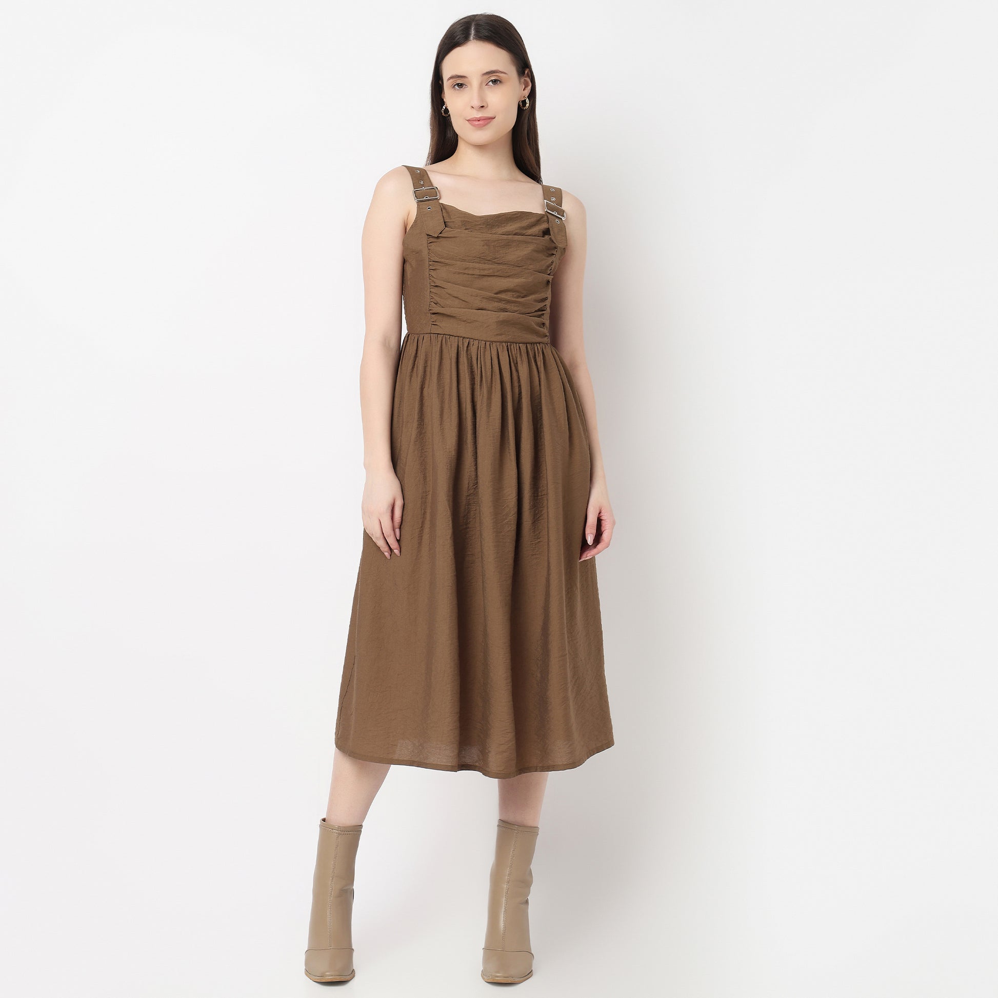 Betty Layered Maxi Dress With Ruching Detail