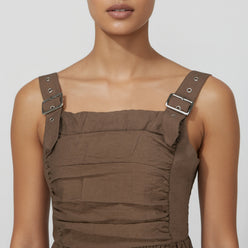 Betty Layered Maxi Dress With Ruching Detail