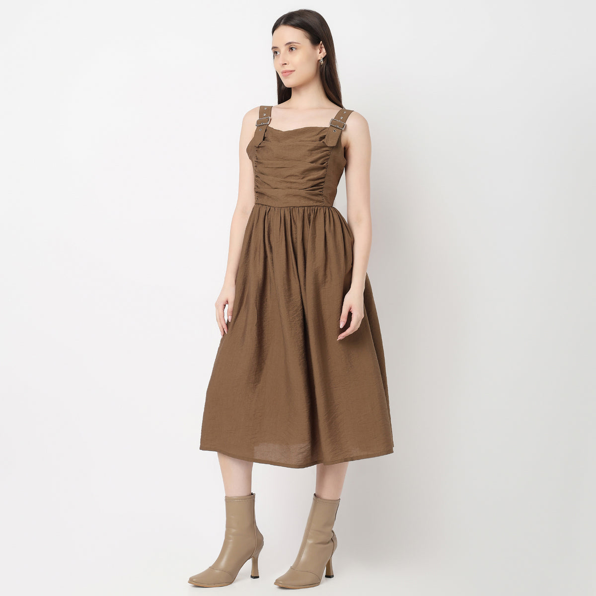 Betty Layered Maxi Dress With Ruching Detail