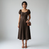 Solid Flared Dress