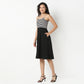 Betty Flared Sleeveless Solid Dress.