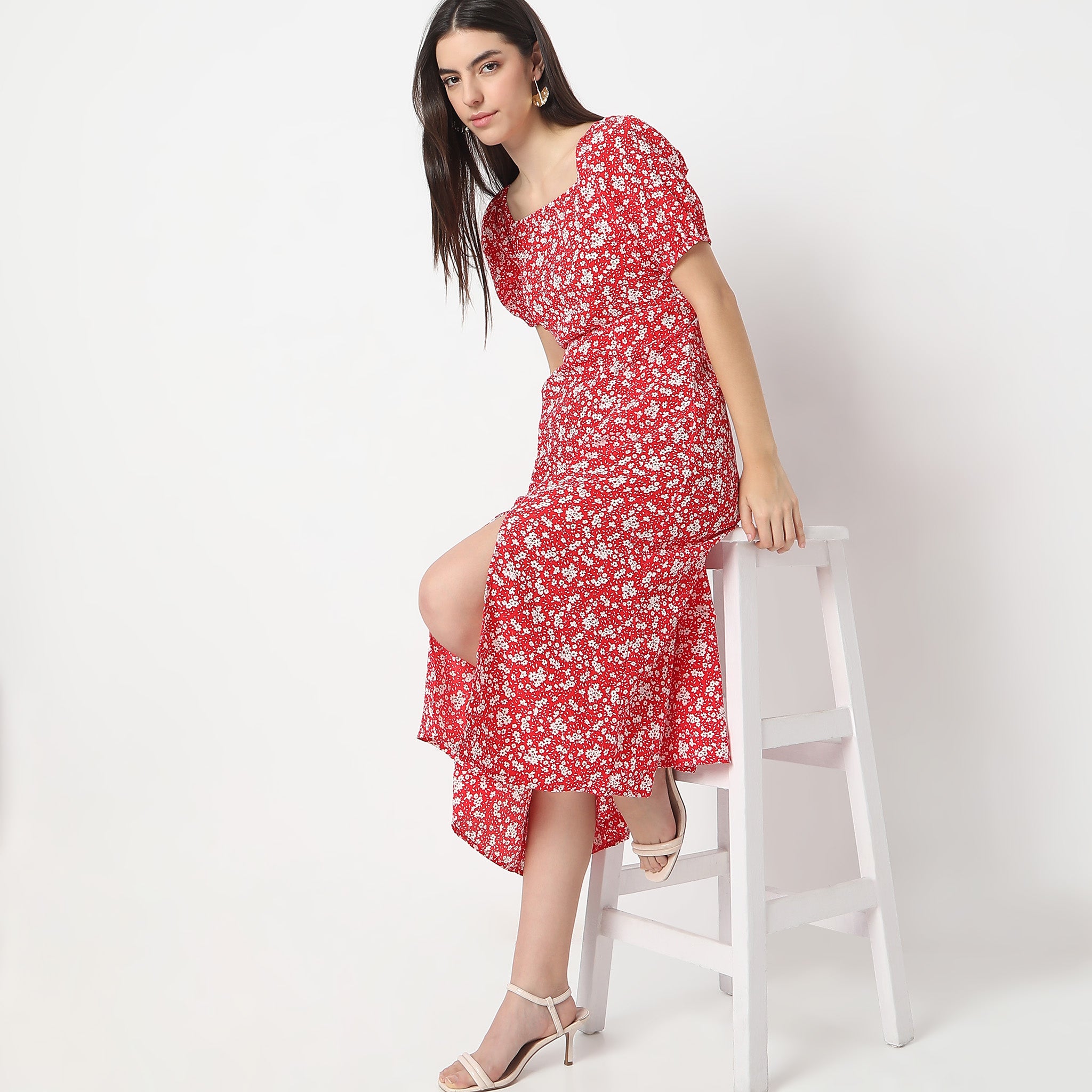 Flare Fit Printed Dress