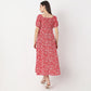 Flare Fit Printed Dress