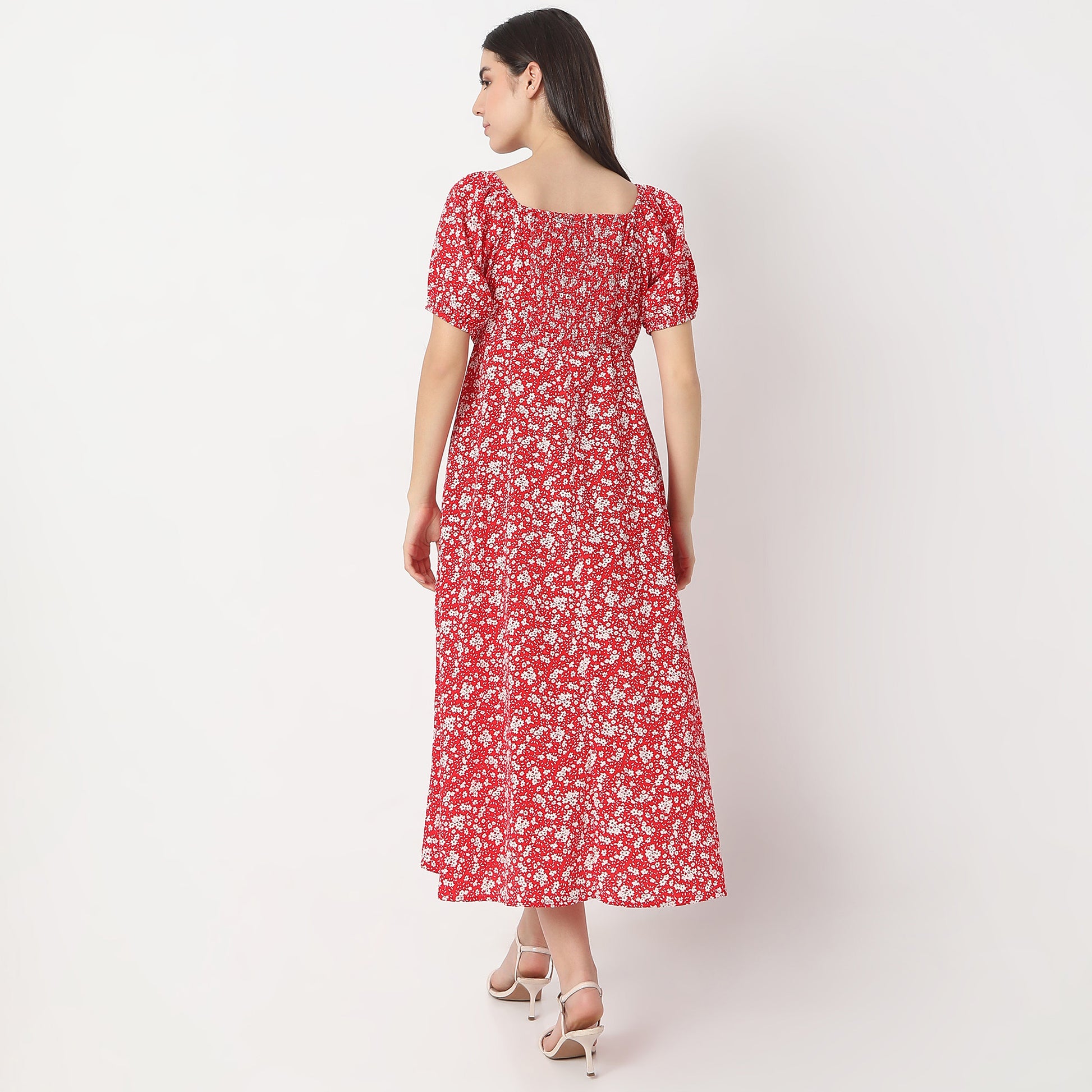 Flare Fit Printed Dress