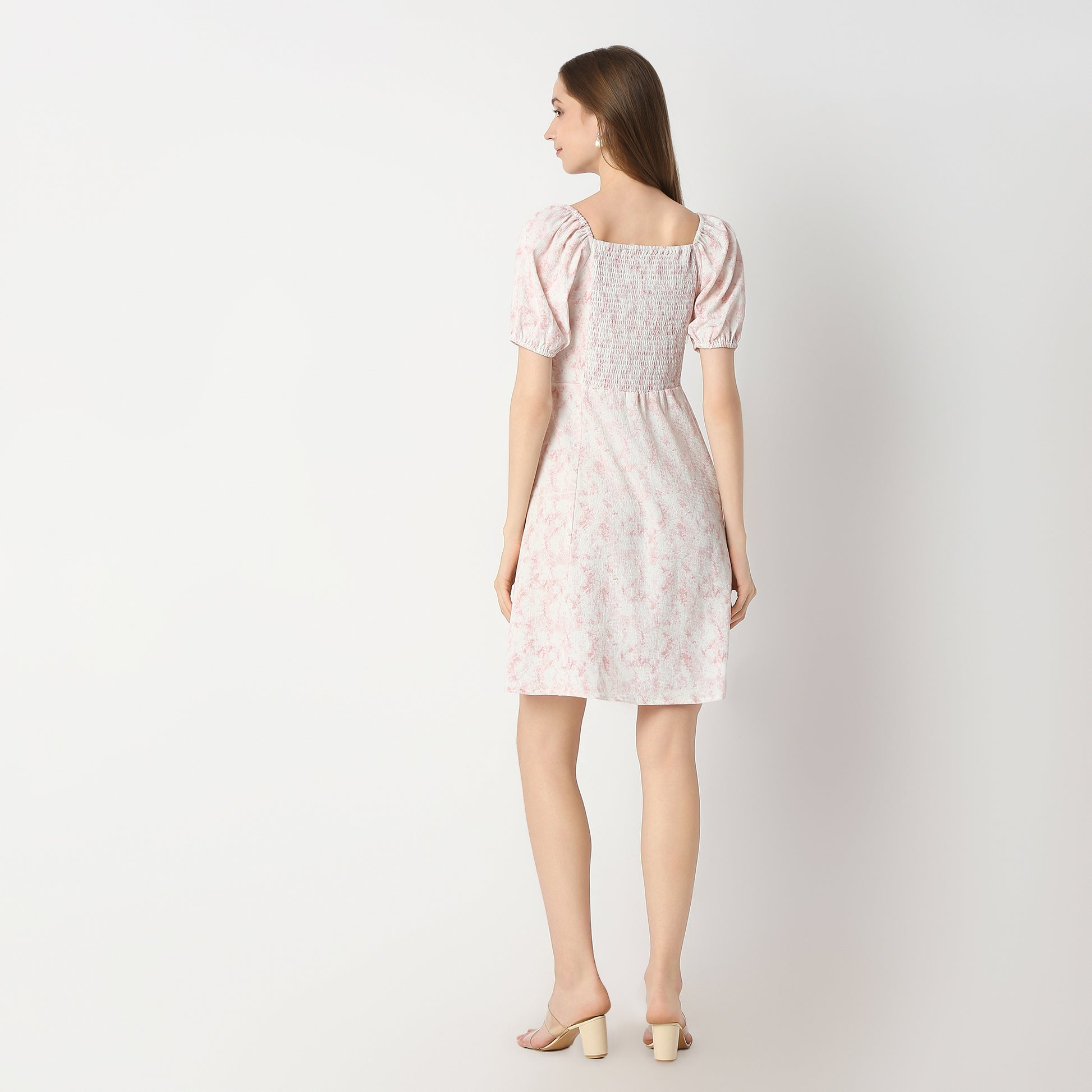 Regular Fit Printed Above Knee Dress