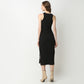 Slim Fit Solid Round Neck Dress