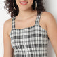 Checkered Cotton Polyester Dress