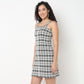 Checkered Cotton Polyester Dress