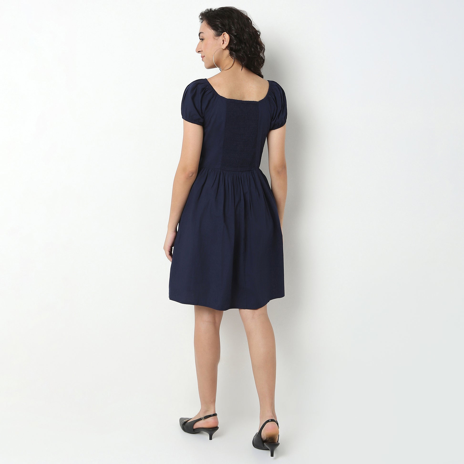 Cotton Fabric Flare Dress