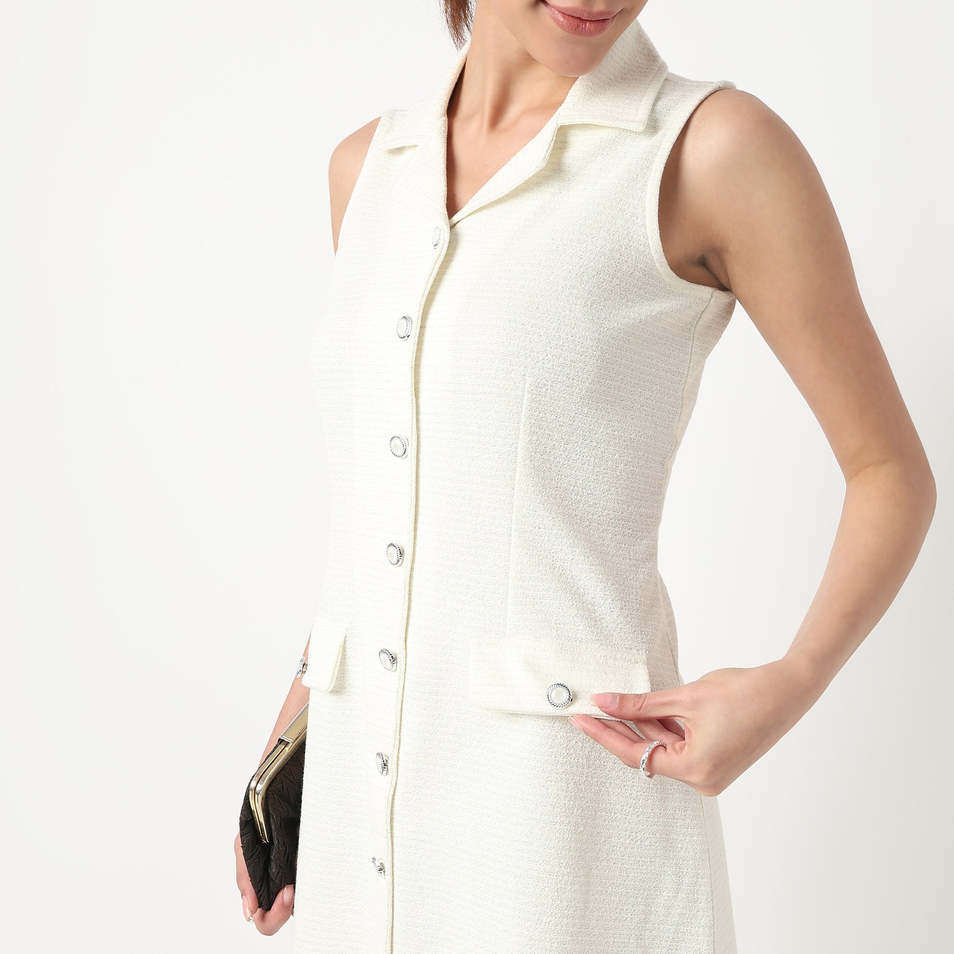 Polyester Cotton Spandex Knee Length Dress