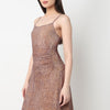 Off Shoulder Animal Print Mesh Dress