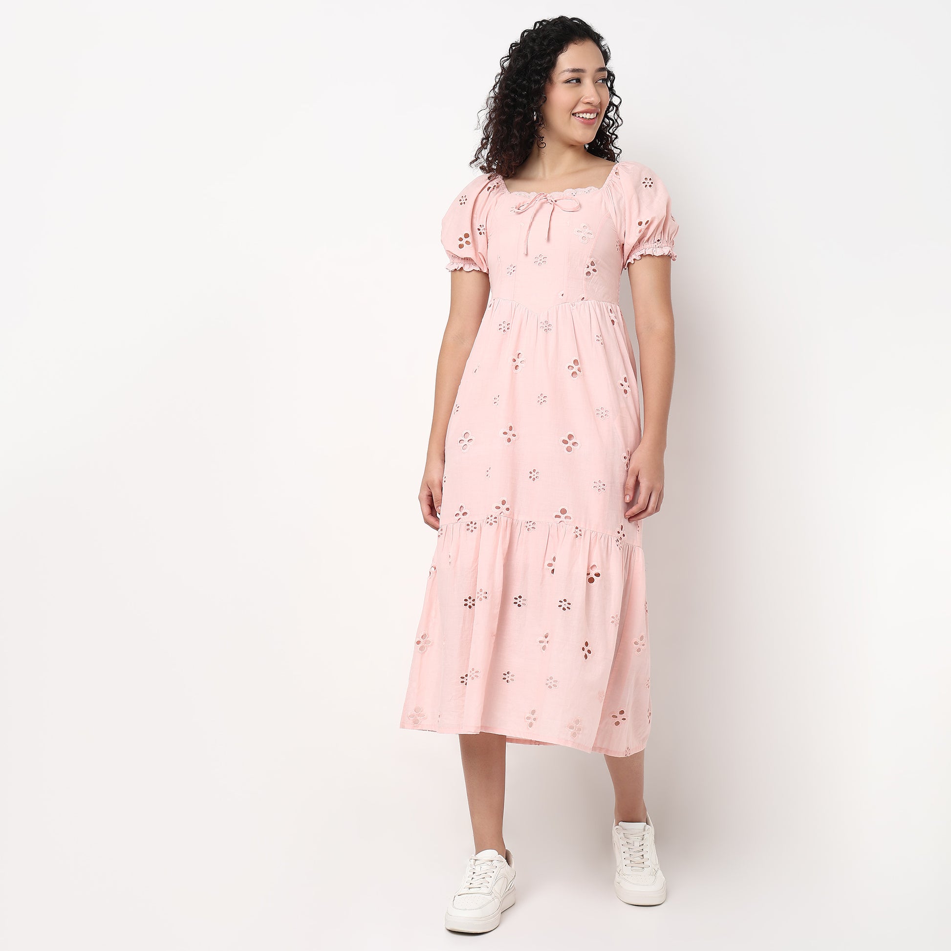 Cotton Maxi Dress With Schfilli