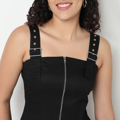 Buy Women Slim Fit Solid Sleeveless Dress  - Style Union