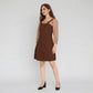 Cotton Solid Full Sleeve Dress