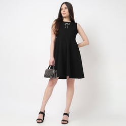A Line Betty Dress With Bow Detail
