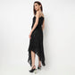 Silver Striped Dress With Rhinestone Strap
