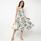 Strapy Midi Dress With Abstract Print