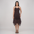 Checkered V-Neck Stappy Dress