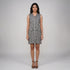 Checkered Collar Sleeveless Dress