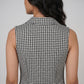 Checkered Collar Sleeveless Dress