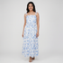 Printed Flared Strappy Dress