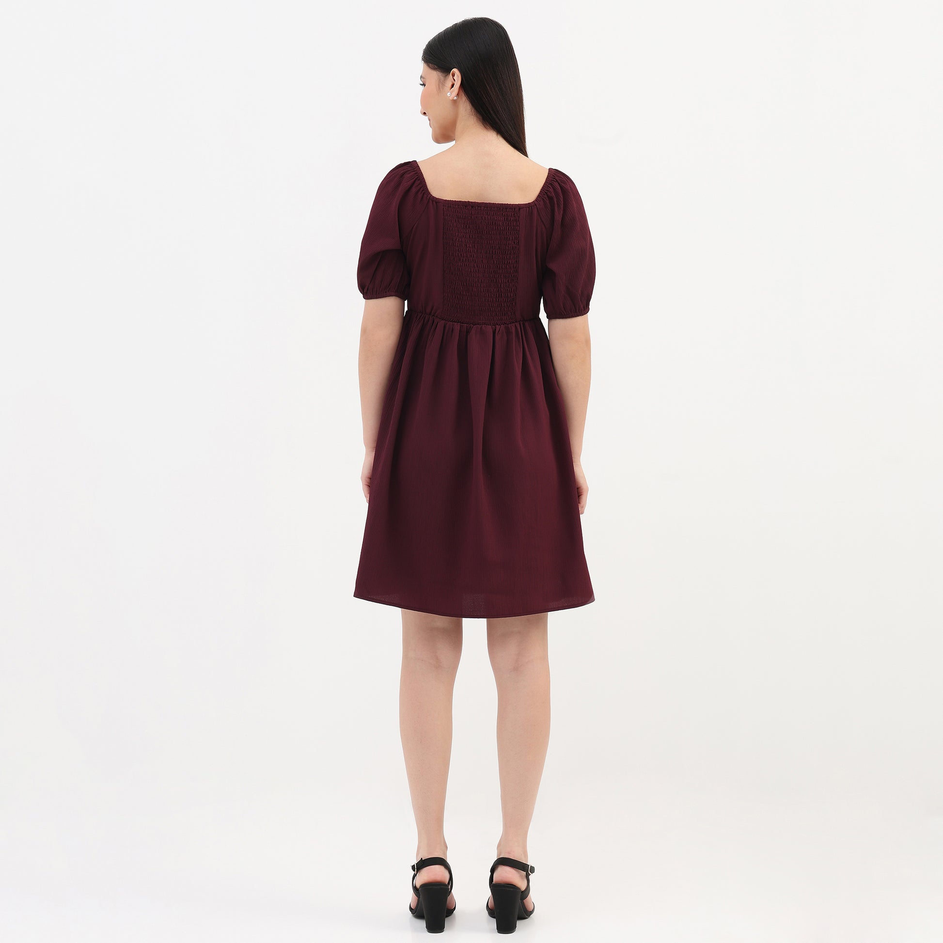 Solid Flared Dress