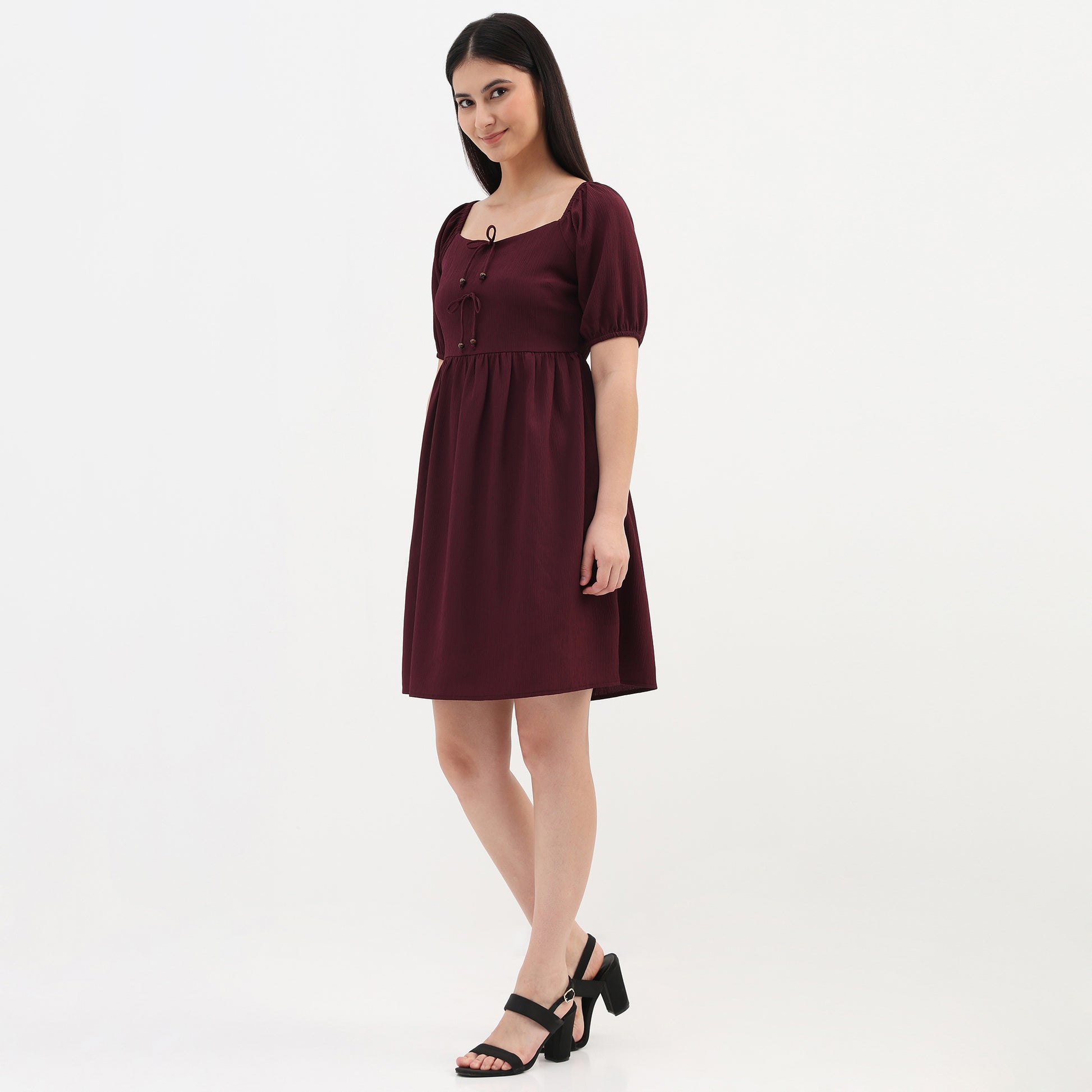 Solid Flared Dress