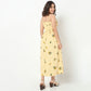 Printed Strappy Flared Dress
