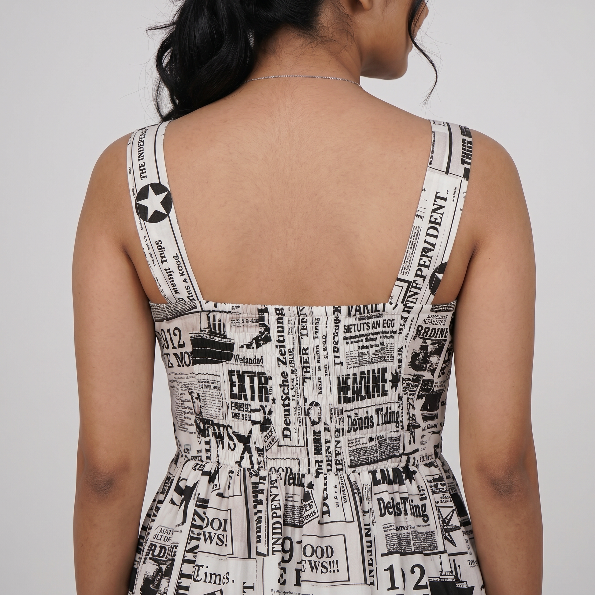 Printed Flared Strappy Dress