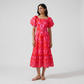 Cotton Printed Flared Dress