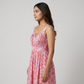Printed Scoop Neck Flared Dress