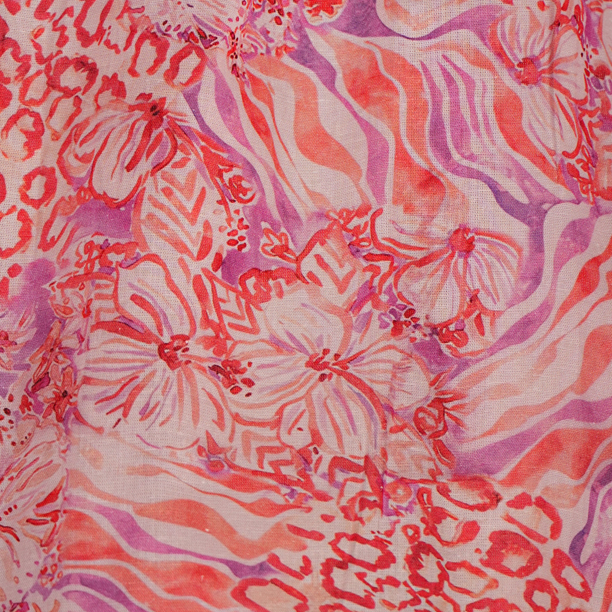 Printed Scoop Neck Flared Dress