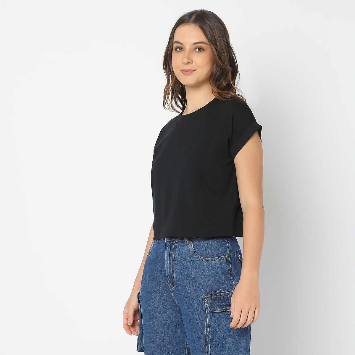 Regular Fit Solid T-Shirt