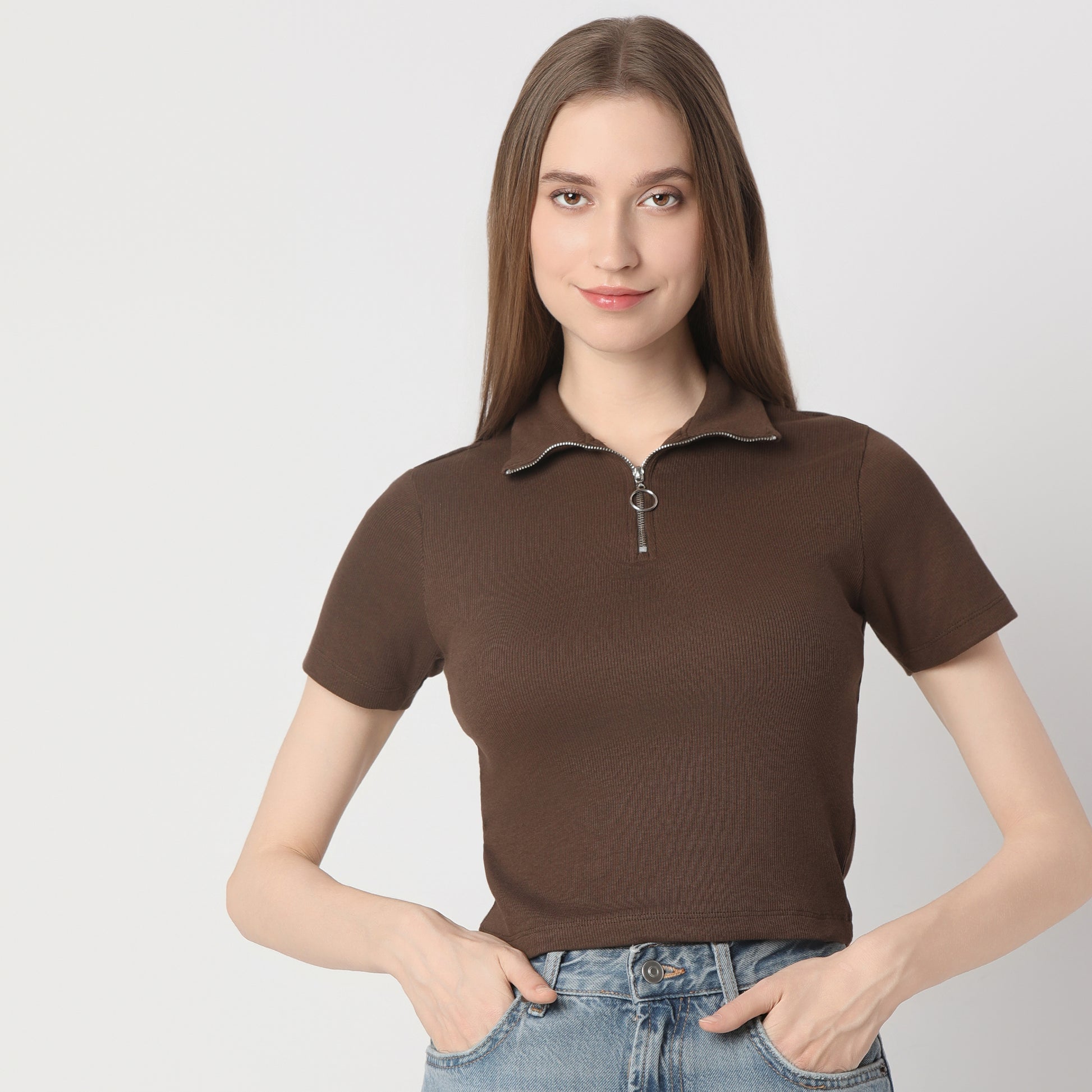 Regular Fit Solid T-Shirt