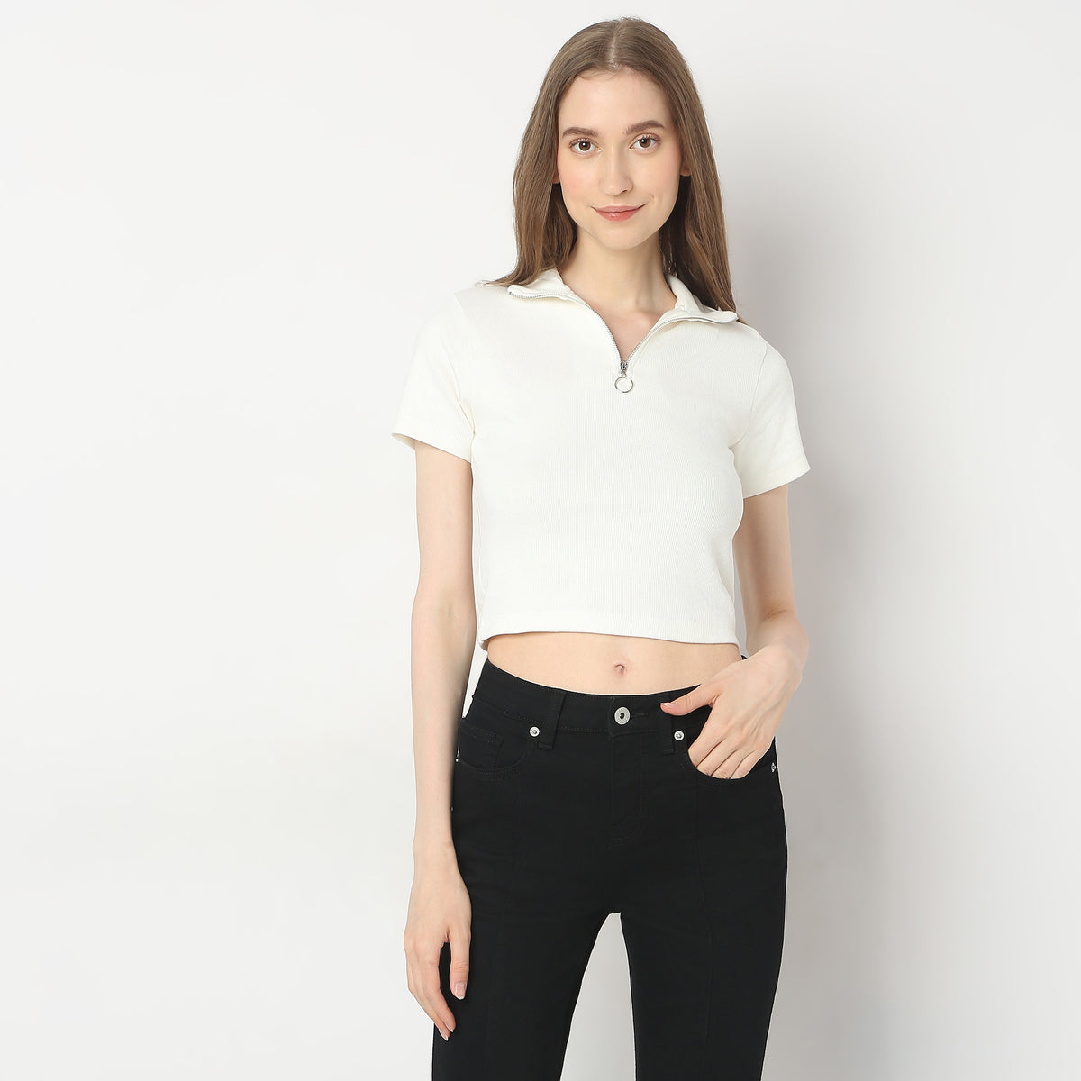 Regular Fit Solid T-Shirt