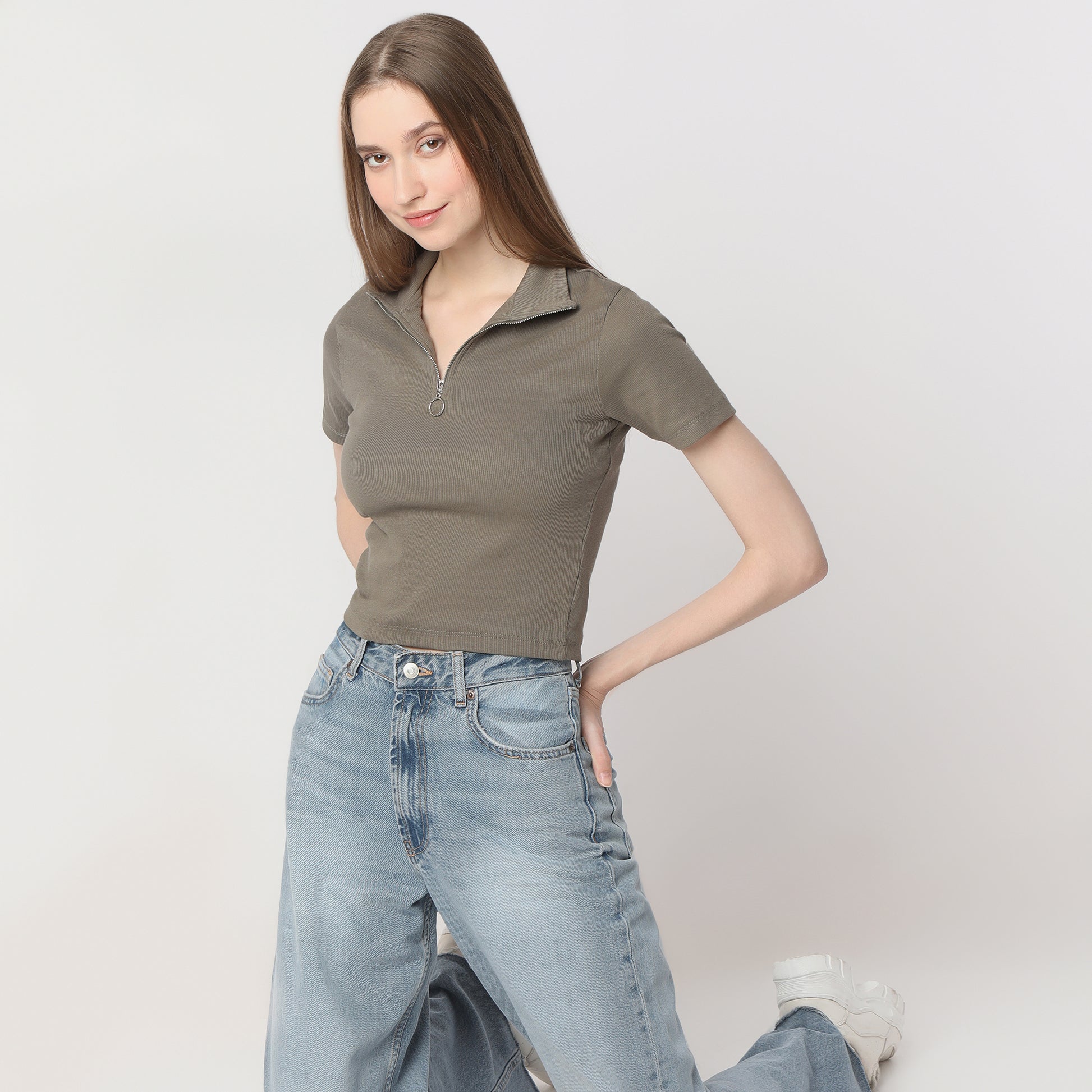 Regular Fit Solid T-Shirt