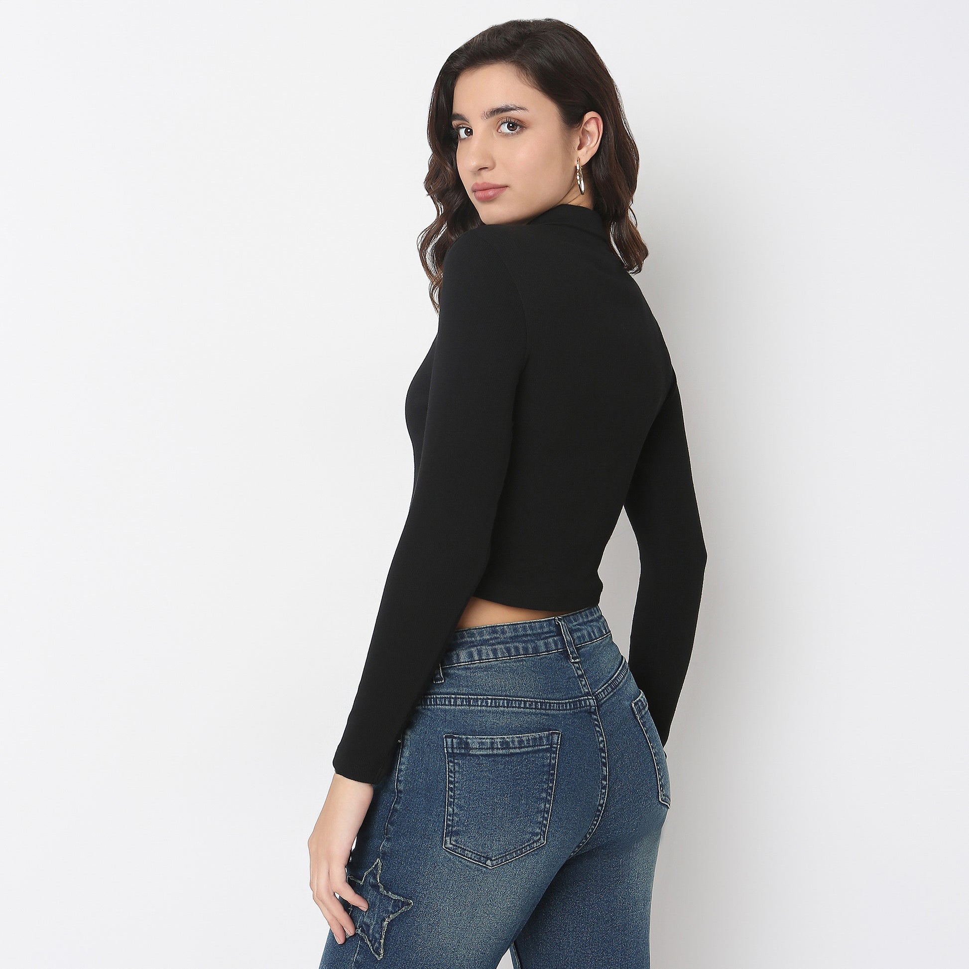 Buy Women Fitted Solid Short Sleeve T-Shirt  - Style Union